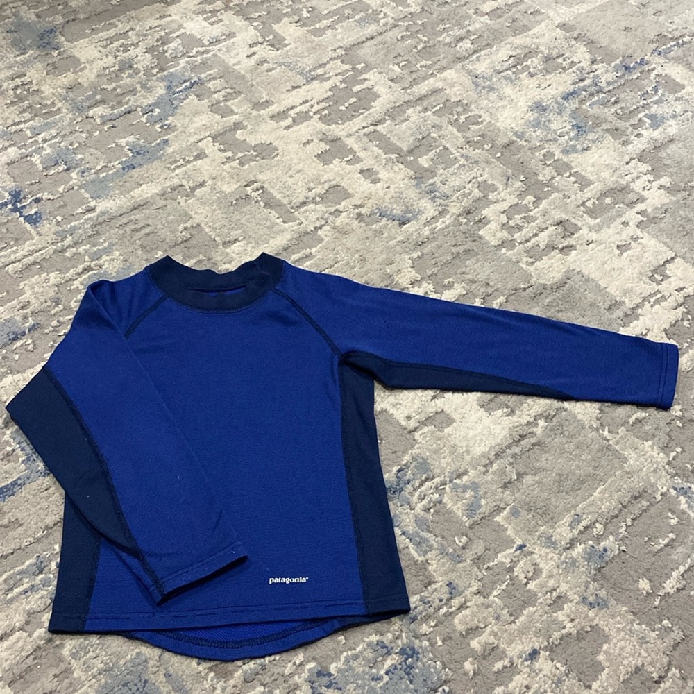 Patagonia long sleeve base layer top 3T blue